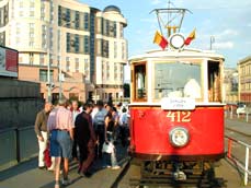 n�stup do historick� tramvaje